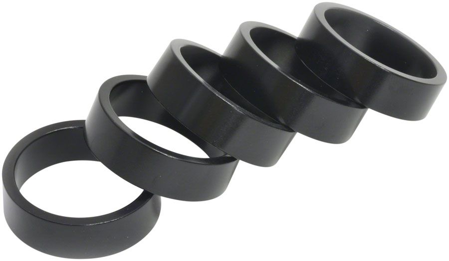 Wheels Manufacturing Aluminum Headset Spacer - 1-1/8", 10mm, Black