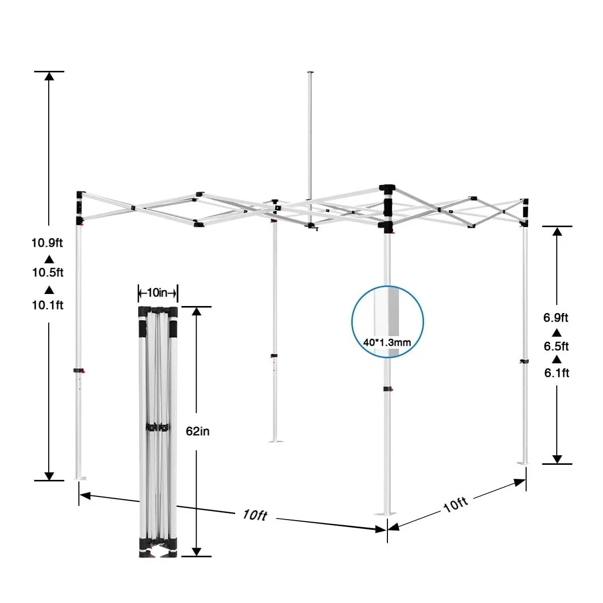 Frame para Carpas 10ftx10ft