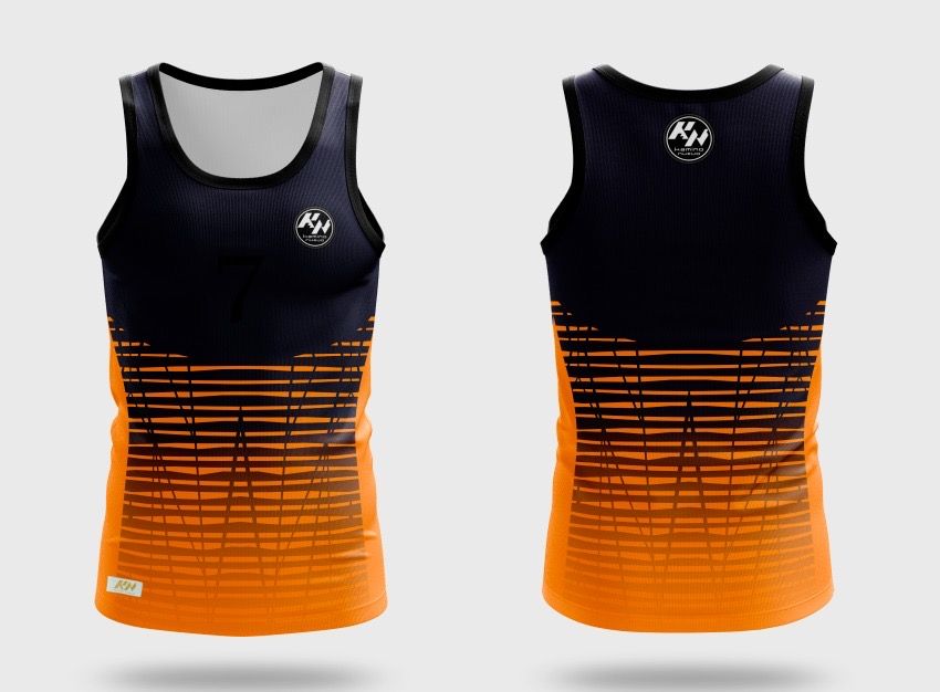 Kamino Nuevo Black/Orange Men Running shirt