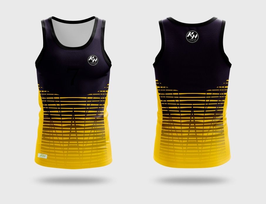 Kamino Nuevo Black/Yellow Men Running shirt
