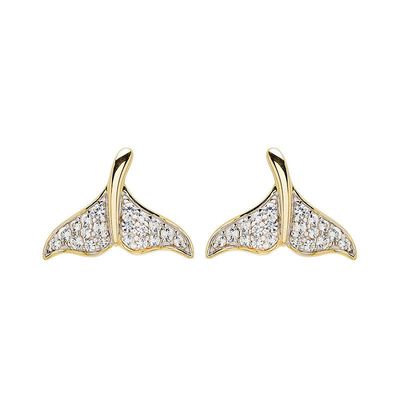 Vermeil White Sapphire Tail Earrings