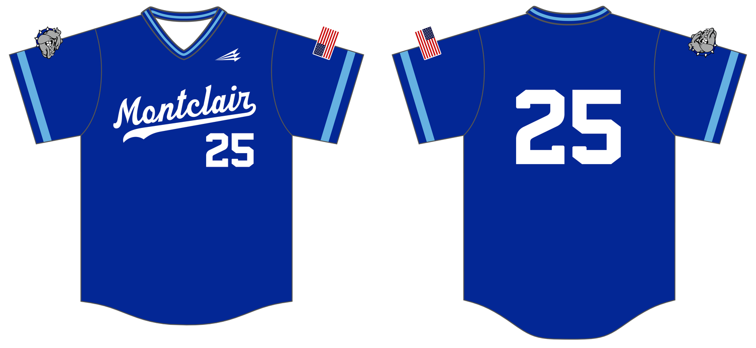 Montclair Bulldogs Custom NanoDri Baseball Jersey #J9J