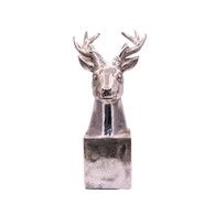 SILVER POLYRESIN DEER HEAD TABLE TOPPER - LARGE
