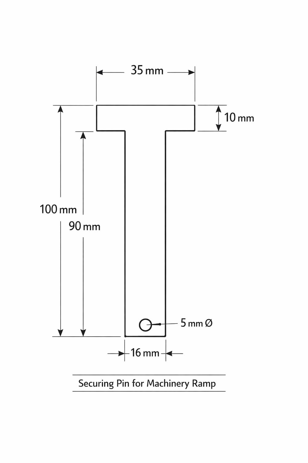 Machinery Ramp Securing Pins Machinery Ramp Securing Pins