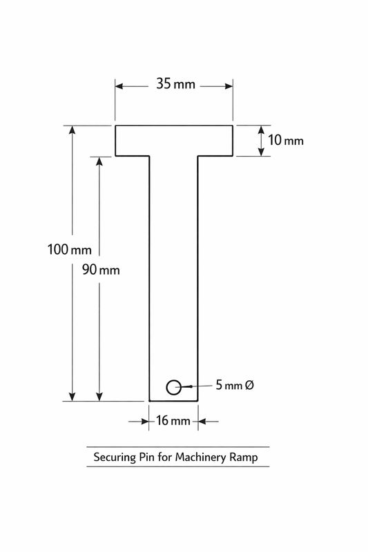 Machinery Ramp Securing Pins