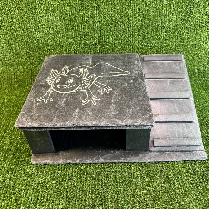 Axolotl 3 XL Slate Cave, Basking Roof, Ramp.