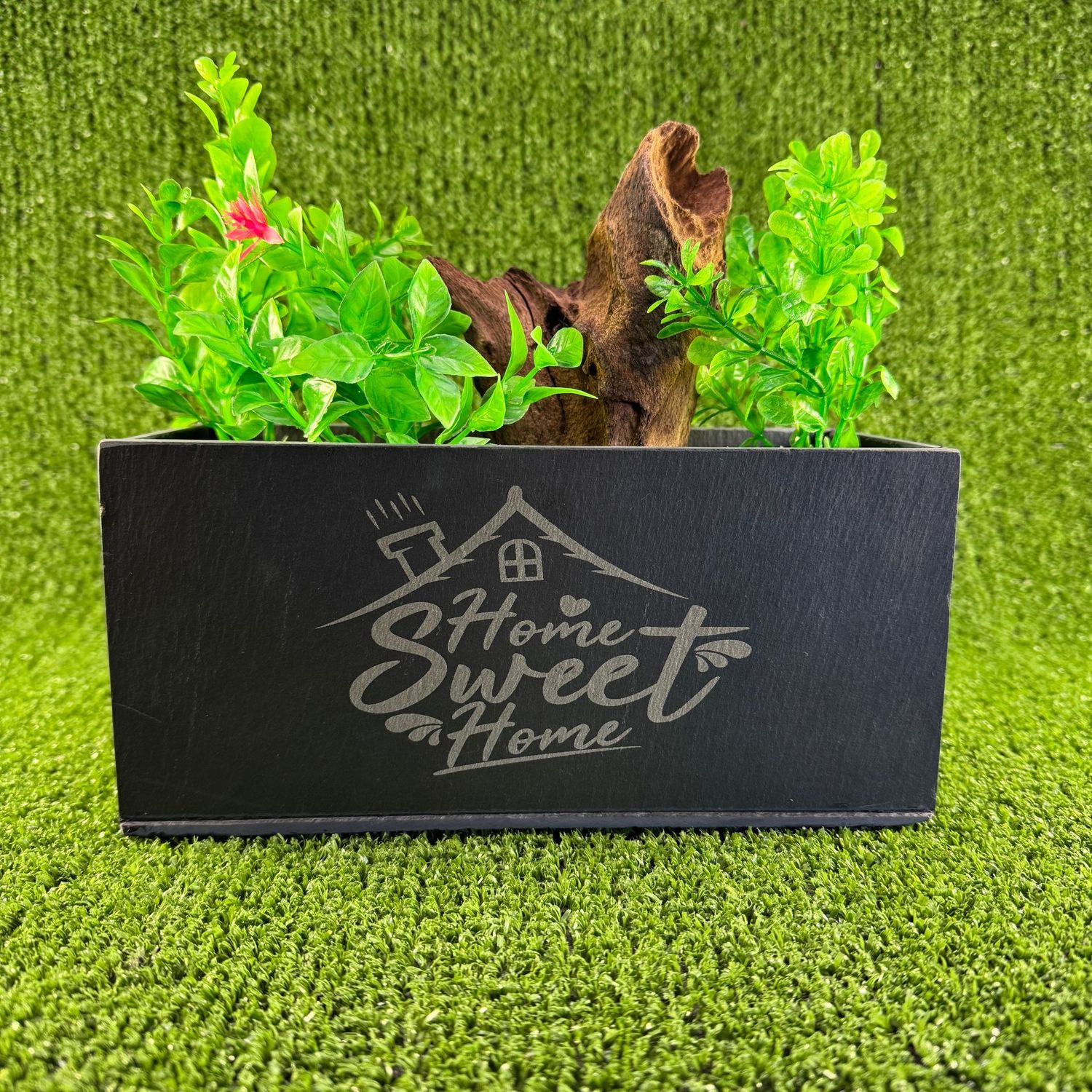Home Sweet Home Image Aquarium ​Slate Aquarium Planter.