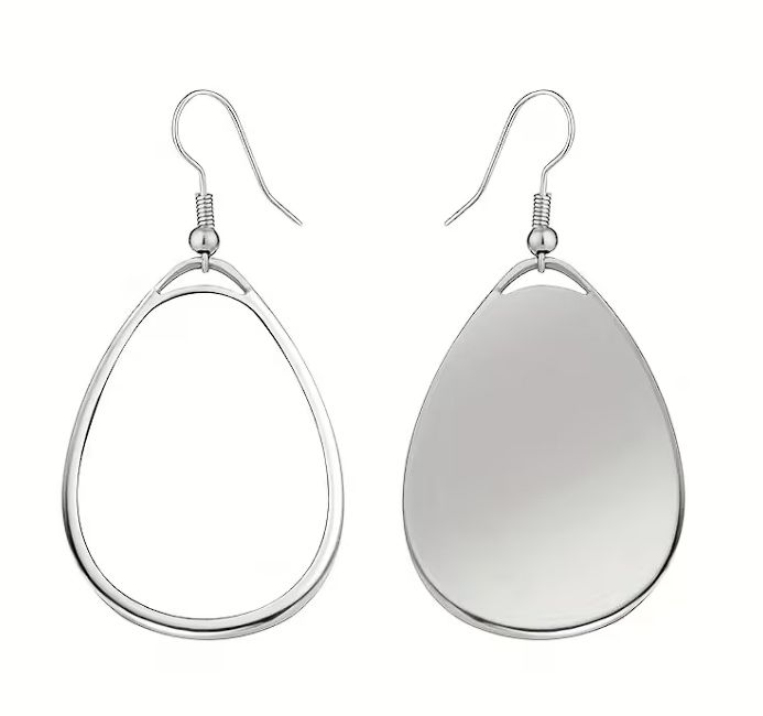 Boucles d'oreilles gouttes métal personnalisées