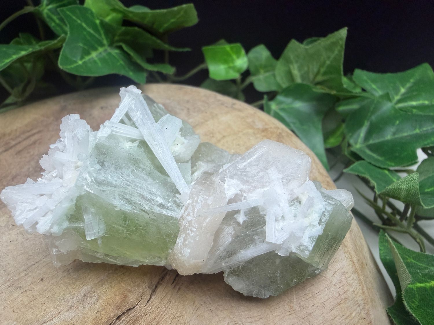 Groene Apofyliet met Stilbiet en Scoleciet