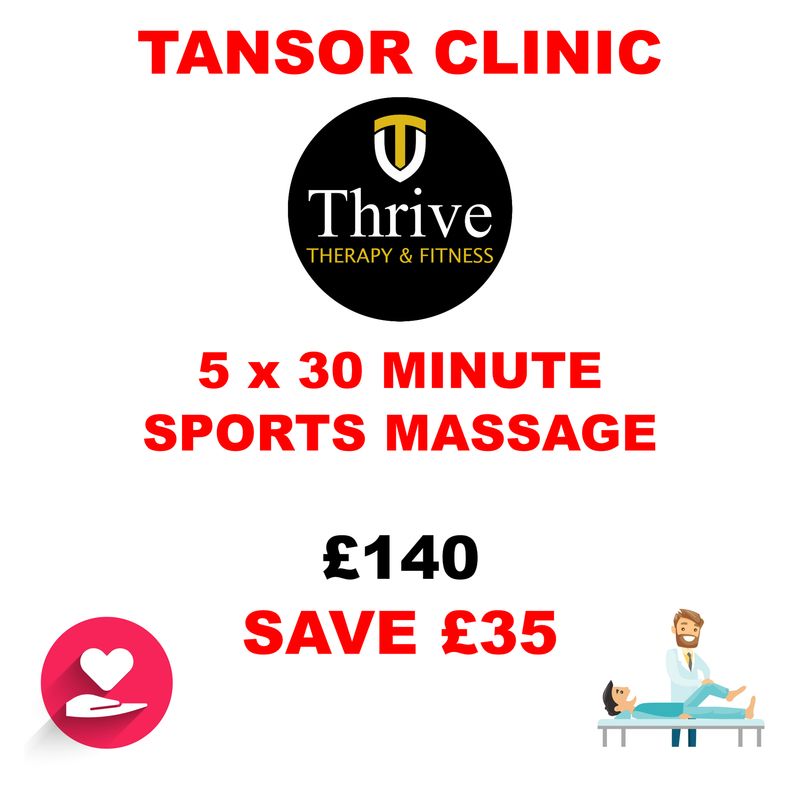 5 x 30 Minute Sports Massages (Tansor)