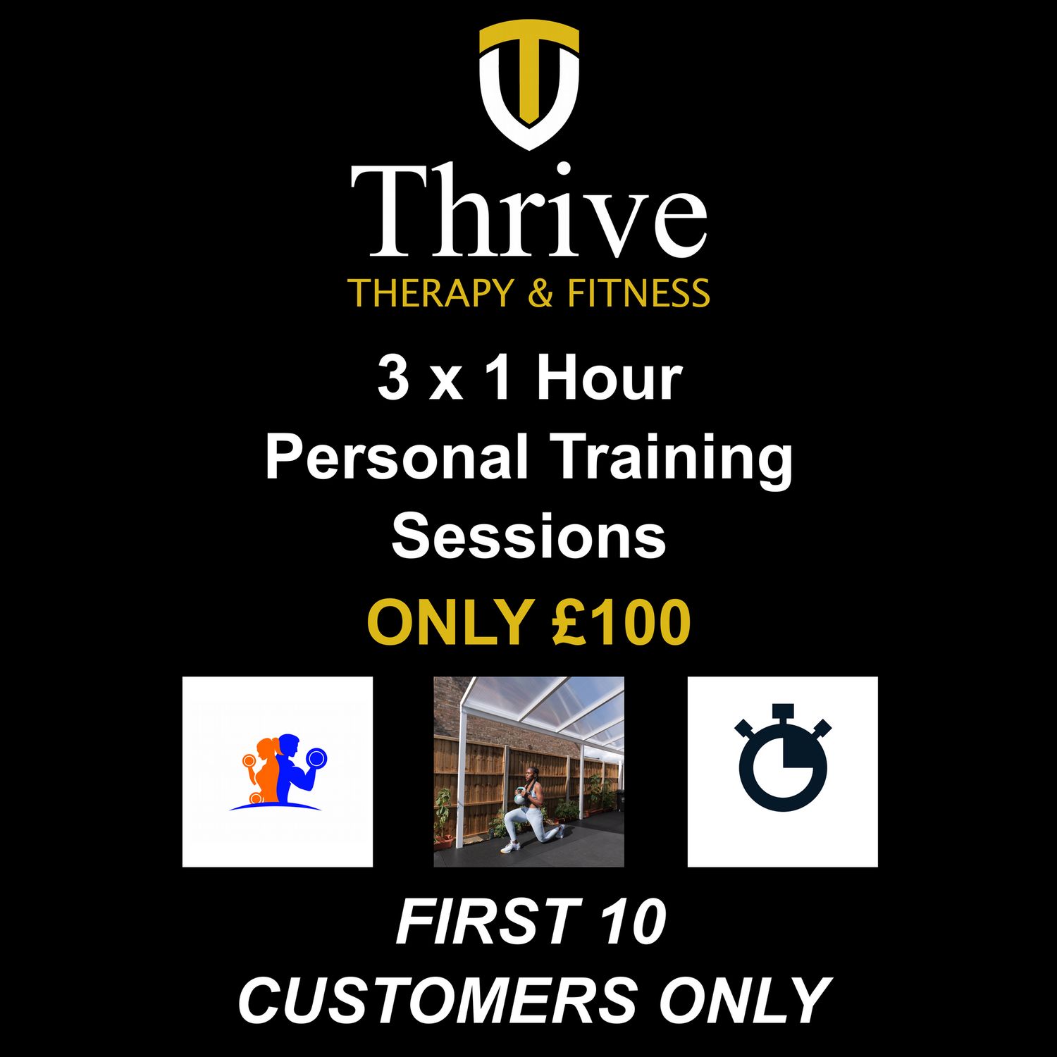 3 x 1 Hour Personal Training Sessions - ONLY £100