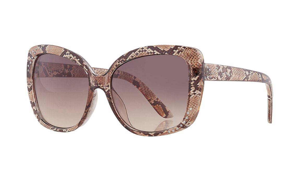 Guess  Brown Gradient Butterfly Ladies Sunglasses