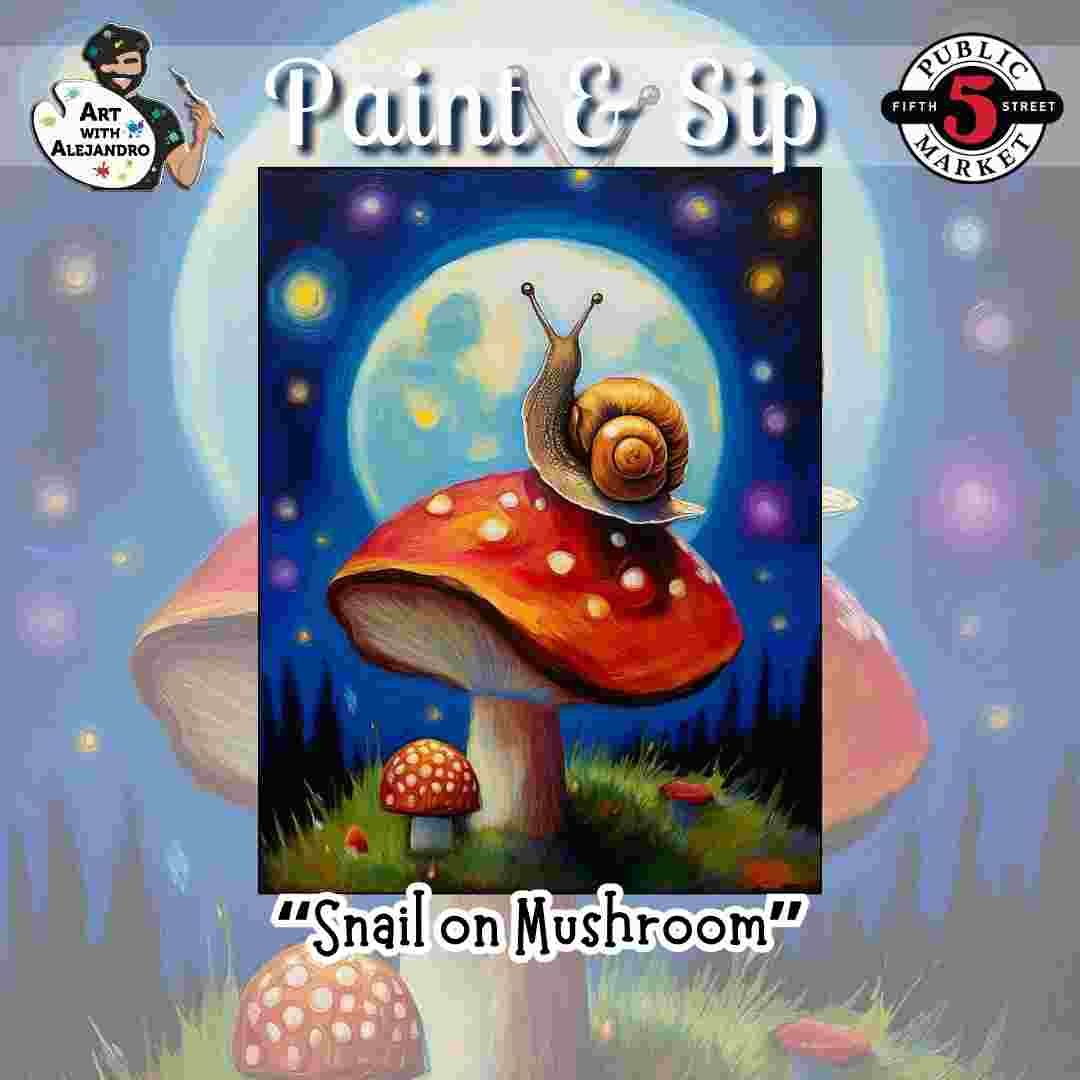 Snail on Mushroom