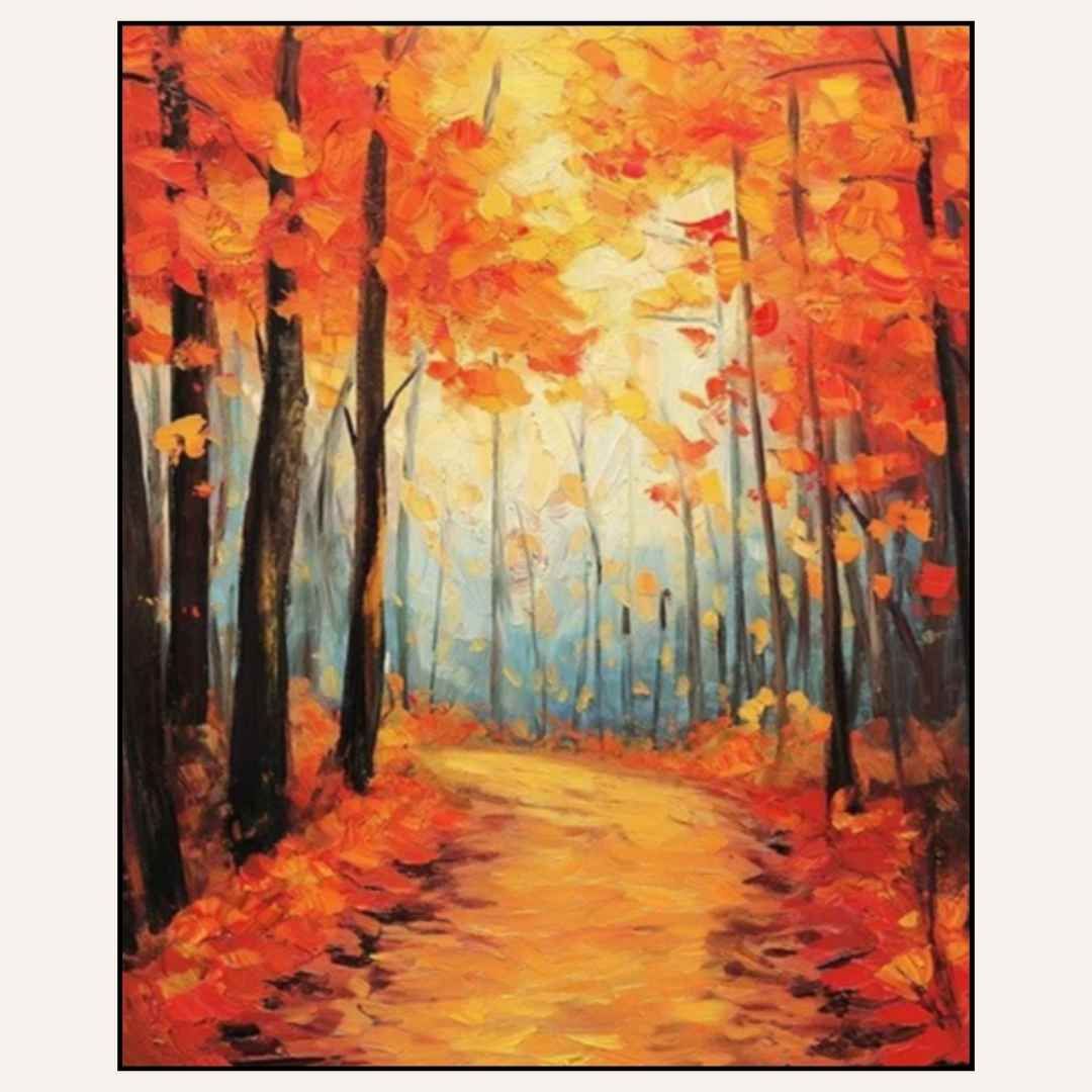 Paint &amp; Sip “Monet Autumn Forest Path” Wed Nov 11 2:00-4:00pm
