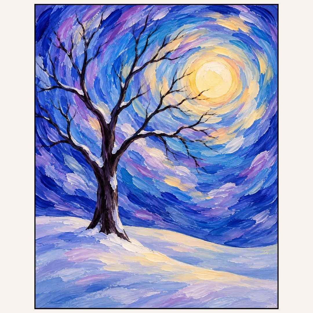 Paint &amp; Sip “Winter Swirl” Sun Dec 27 2:00-4:00pm