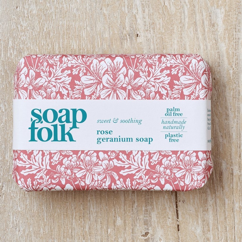 Soap Folk Rose Geranium 105g