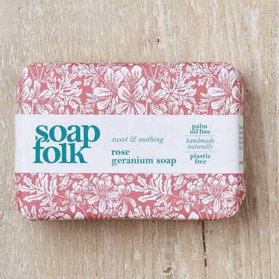 Soap Folk Rose Geranium 105g