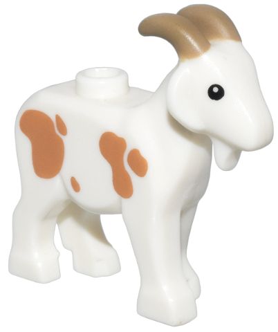 LEGO® Goat 95341pb01 – White with Spots (2011)