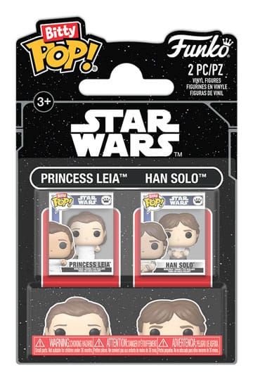 Funko Bitty Pop!  2-Pack Princess Leia &amp; Han Solo, Star Wars