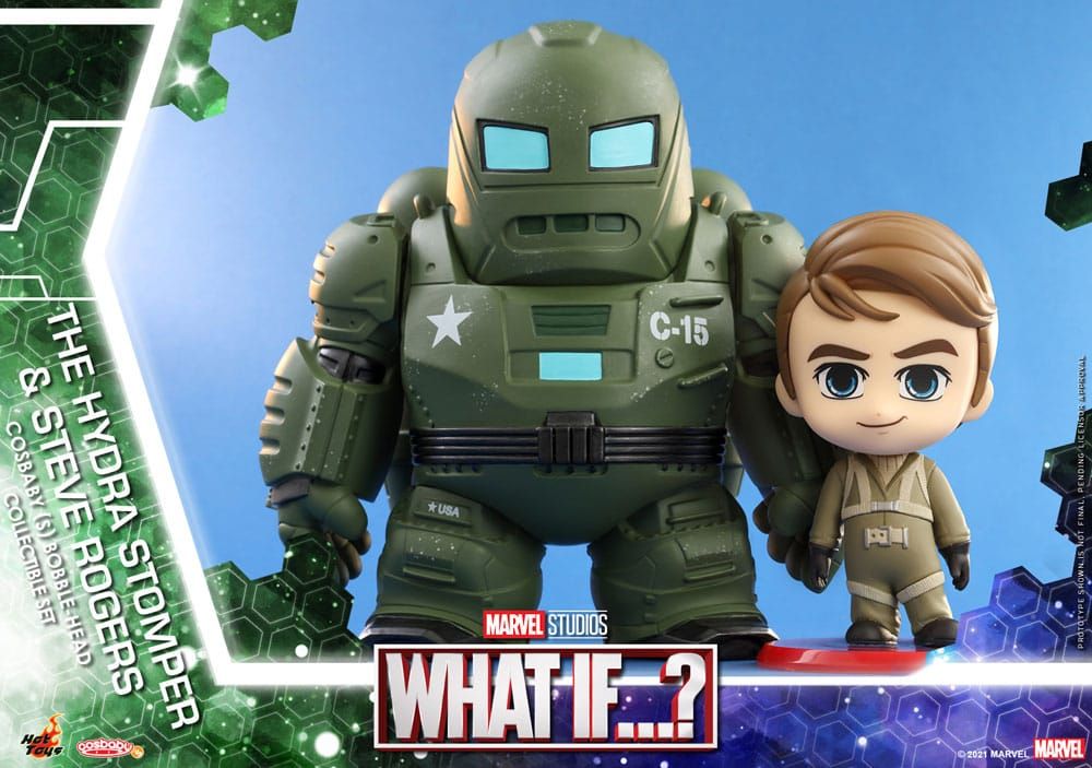 Mini Figuur, Cosbaby 2-Pack, The Hydra Stomper &amp; Steve Rogers, What If......?