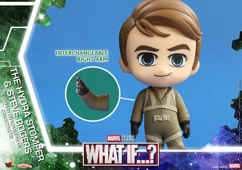 Mini Figuur, Cosbaby 2-Pack, The Hydra Stomper &amp; Steve Rogers, What If......?