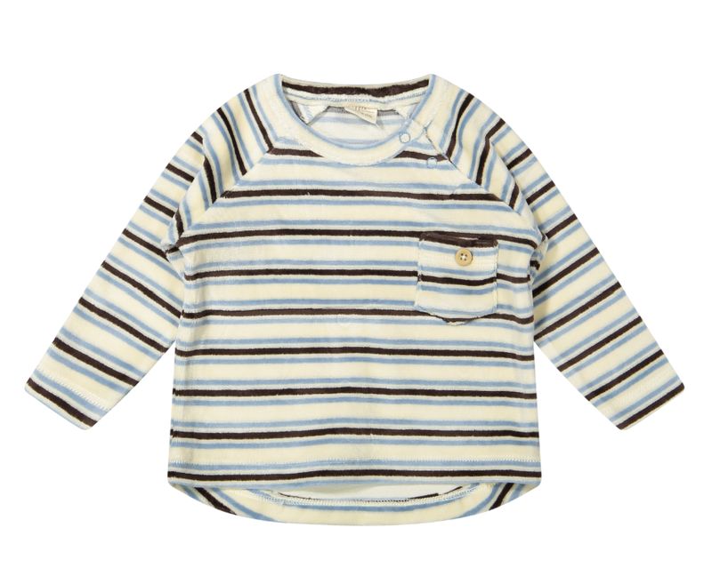 T-shirt Julot LS fluwelen streep