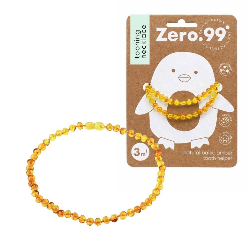 Zero.99 Collana d'ambra per neonati - Collana naturale per la dentizione dei bambini, Honey – foto …
