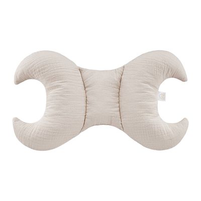 Muslin anti-shock baby pillow - beige