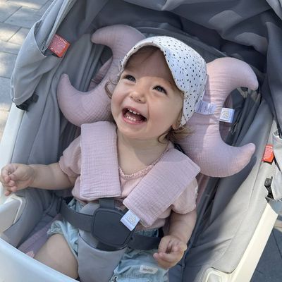 Bamboo anti-shock baby pillow - Stones beige