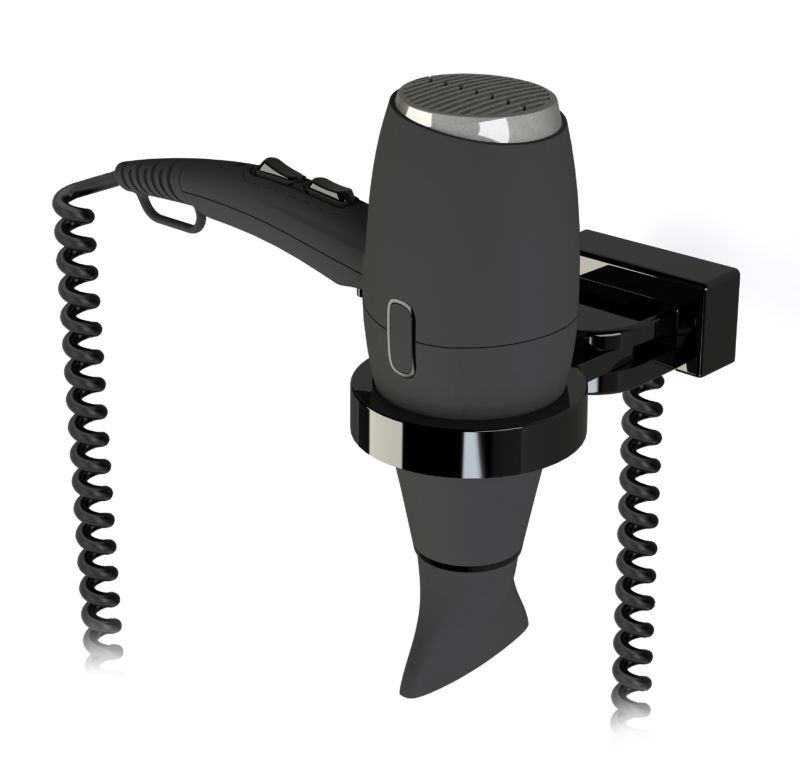 Sèche-cheveux JVD Calisto noir + Support