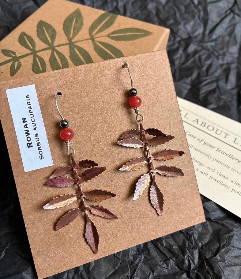 Rowan Leaf Earrings - RESERVED