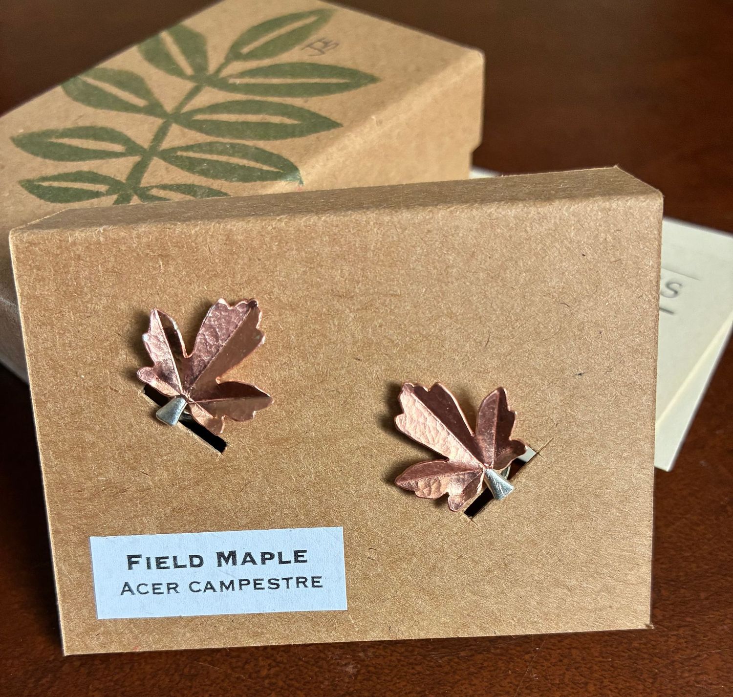 Bespoke - Field Maple Leaf, Clip-on Ear Studs RESERVED Bespoke - Field Maple Leaf, Clip-on Ear Studs RESERVED