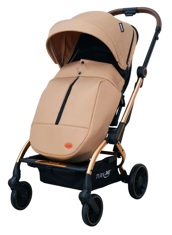 Passeggino Turn 360° Fronte Mamma e Fronte Strada con Borsa Beige