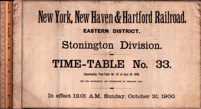 New Haven Stonington Division 1900