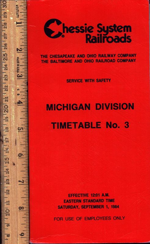 Chessie System Michigan Division 1984