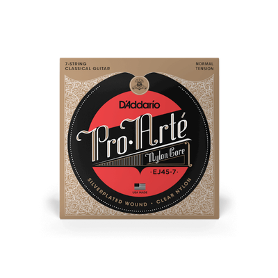 D'Addario EJ45-7 - Normal Tension Nylon Strings for 7 String Classical Guitar