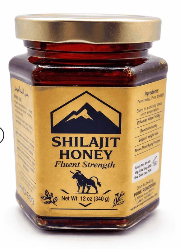 ​Shilajit Raw Honey | Men’s Stamina + Sexual Energy Blend (12 oz)