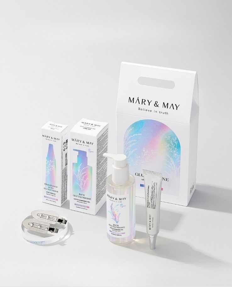 Mary&amp;May Glutathione Kit Cleansing Oil + Eye Cream + Hair Pin