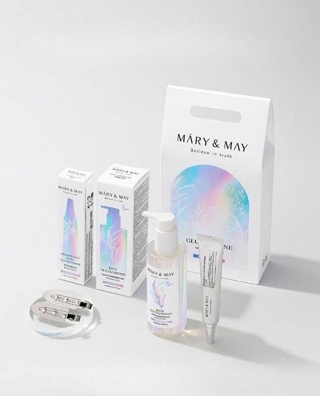 Mary&amp;May Glutathione Kit Cleansing Oil + Eye Cream + Hair Pin
