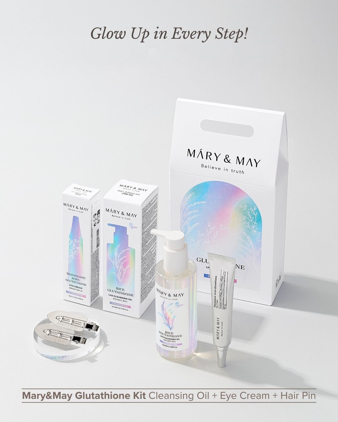 Mary&May Glutathione Kit Cleansing Oil + Eye Cream + Hair Pin