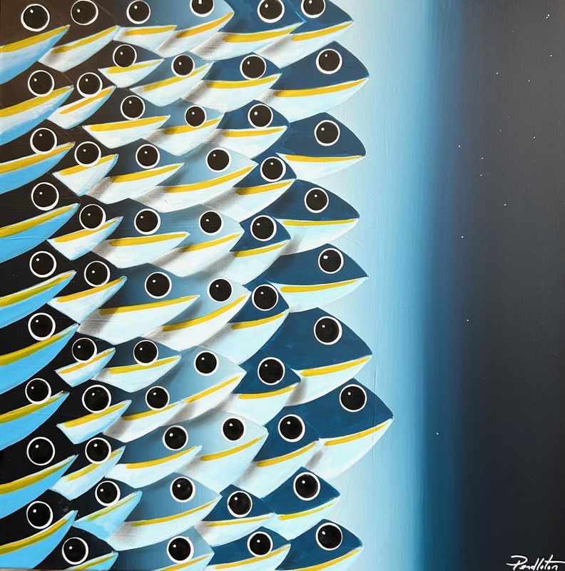 "Through the Night" 30x30"  Acrylic Painting