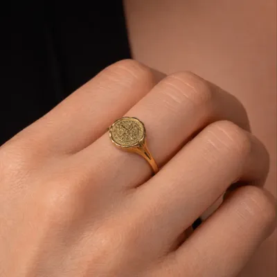Anillo San Benito oro 18k