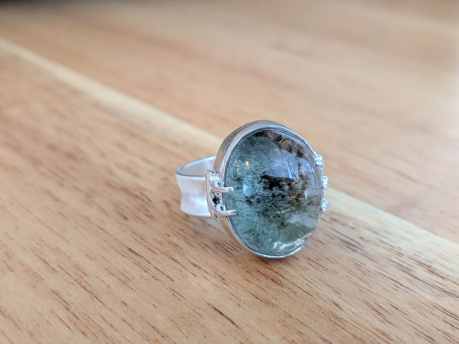 Savage Roots Greta Ring in Garden Quartz + Sterling Silver