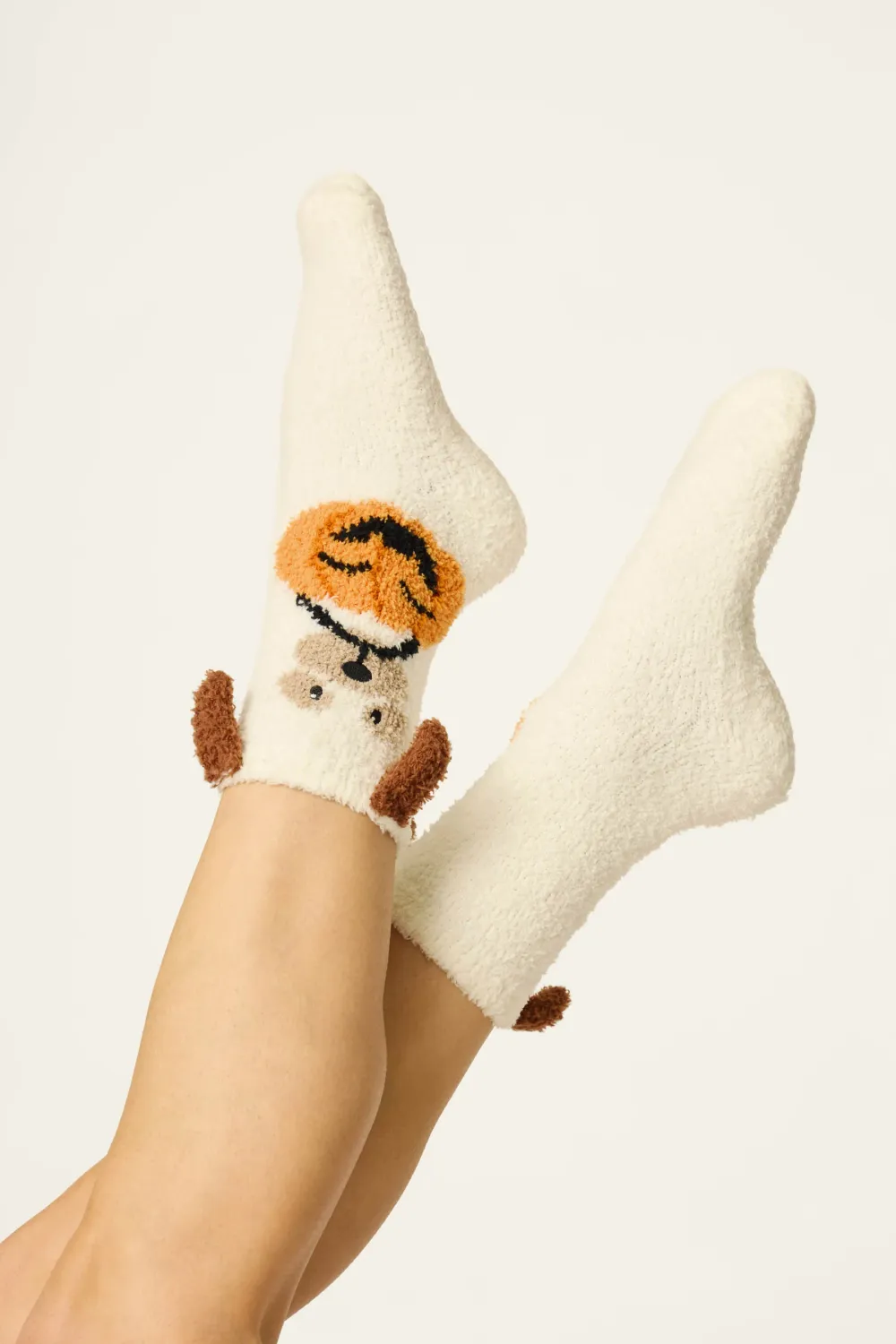 PJ Salvage Trick-or-Treating Dog Fuzzy Socks w/Grippers