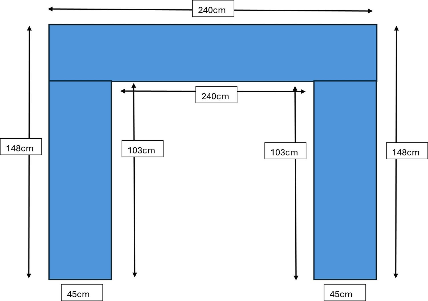 3-sided Seating/storage bench "Helena" - Alex in BN2