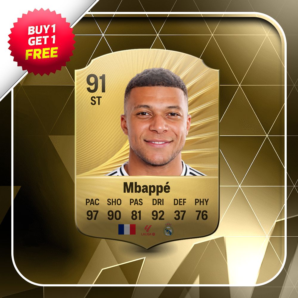 Kylian Mbappe Gold 91 Card