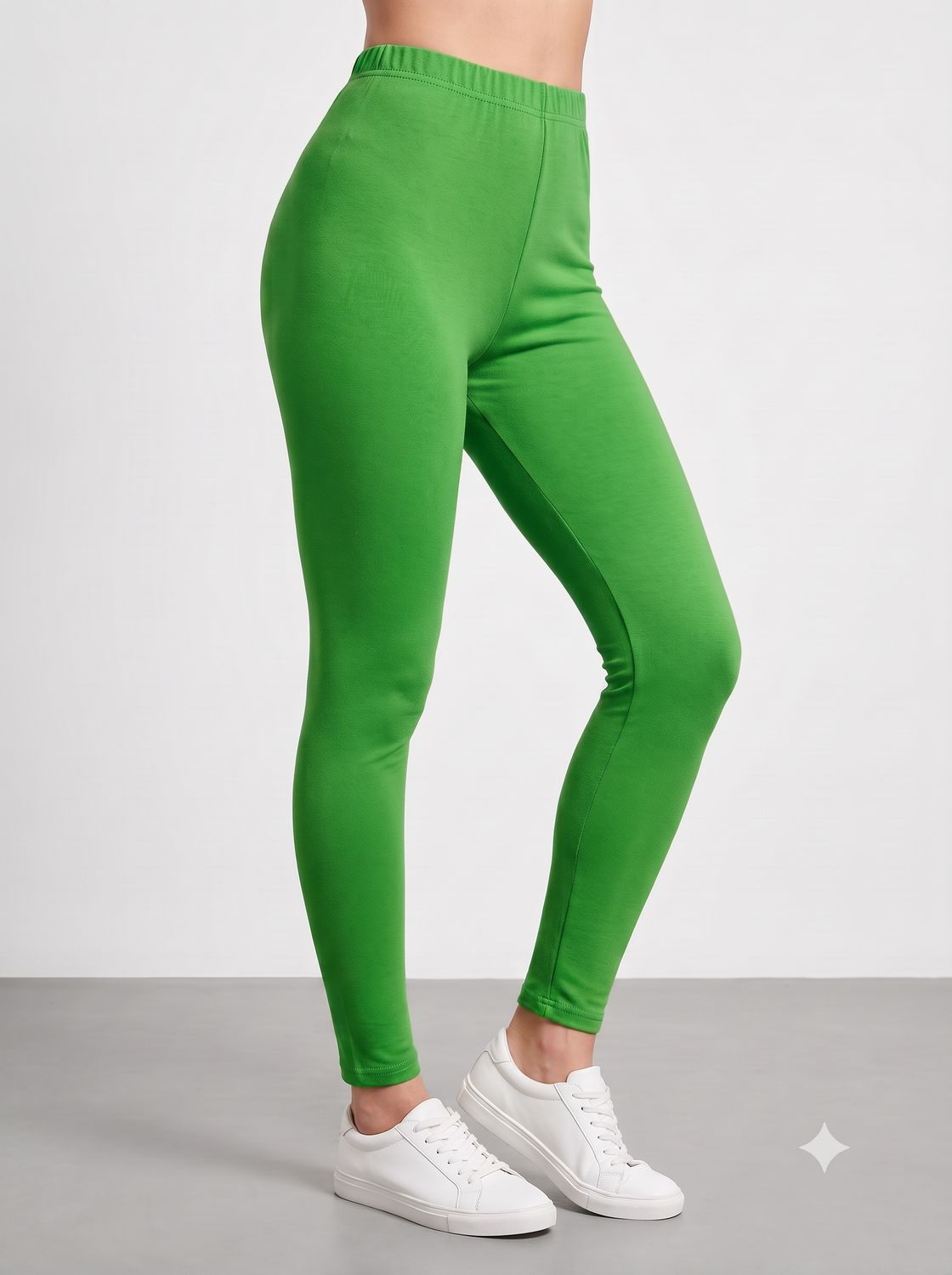 JEEL Cotton Leggings - Leaf Green