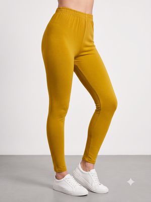 JEEL Cotton Leggings - Mustard