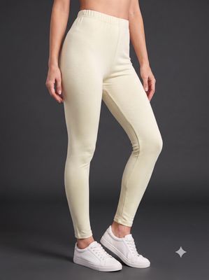 JEEL Cotton Leggings - Off White JEEL Cotton Leggings - Off White