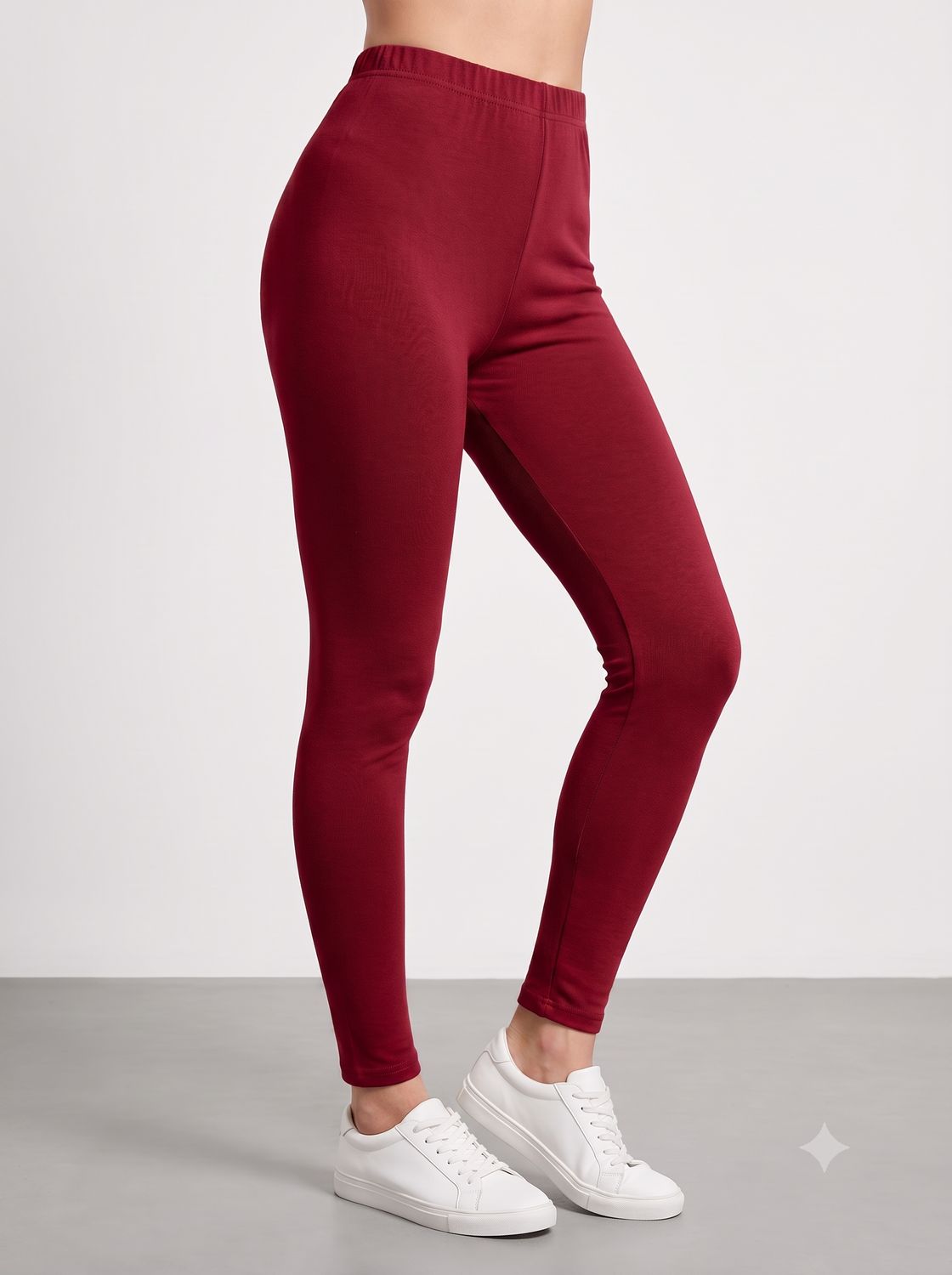 JEEL Cotton Leggings - Maroon